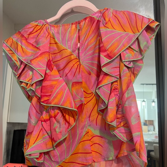 Farm Rio bright forest Ruffle top - Picture 2 of 4